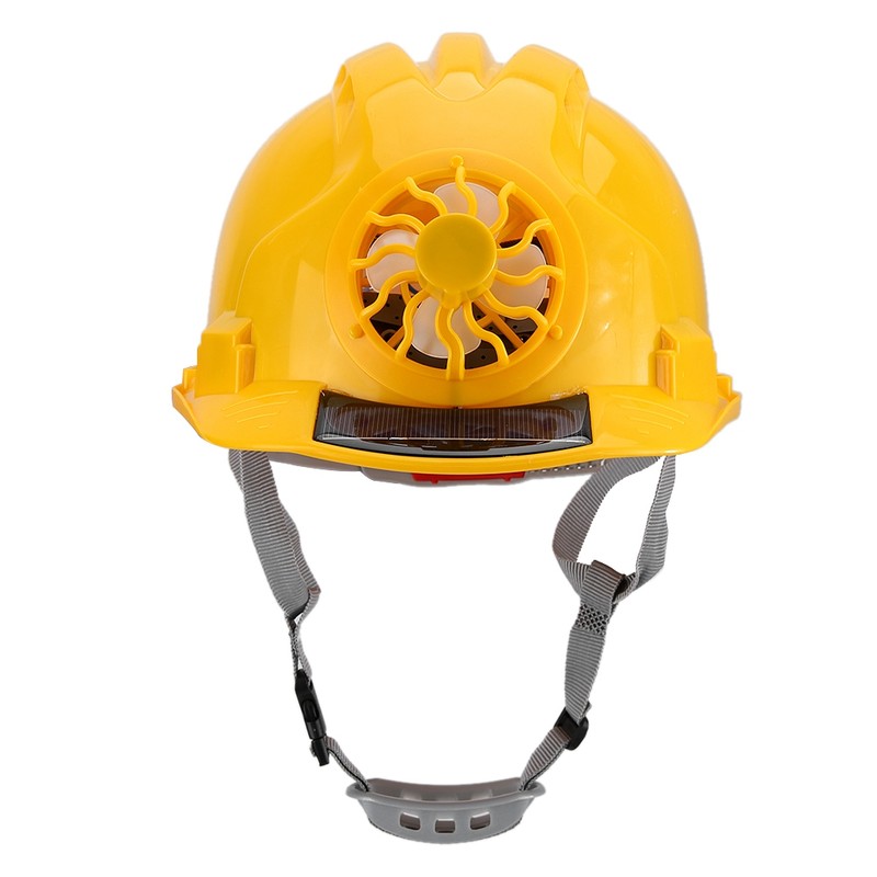 Outdoor Safety Helmet with Solar Power Fan Working Hat Construction