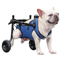 AiMaKoDo Dog Wheelchair for Back Legs，Adjustable Pets Cart Mobility Aids for Little Pets,Such as Dogs Cats ect. Assist Small Pets with Paralyzed Disabled Hind Limbs to Recover Mobility（<6.6 LBS）