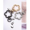 ChunlongFour 3 Pcs Keychain Clip Stainless Steel Keychain Fashion Light