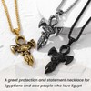 GOLDCHIC JEWELRY Egyptian Ankh Cross Pendant Necklace, Stainless Steel All