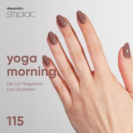 alessandro Striplac UV-Nagellack Yoga Morning - Deckend & Kratzfest bis zu 15 Tage - Leichtes Auftragen - Schonende Abziehtechnologie - Vegan - Taupe, 6,5ml