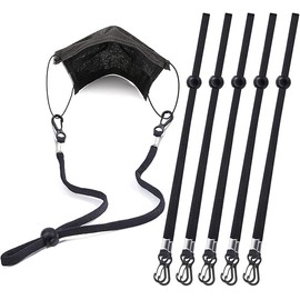Mask Extender Straps for Back of Head (10-Pack) - Non-Slip & Adjustable Mask Straps for Back of Head | Ear Savers for Masks Strap Tightener Fastener Expander for Adults,(black)