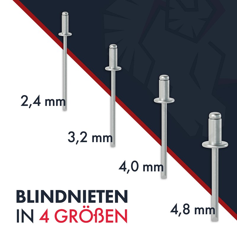 RAM TOOLS® Blind Rivets Set, 400 Piece Rivet Set, Universal