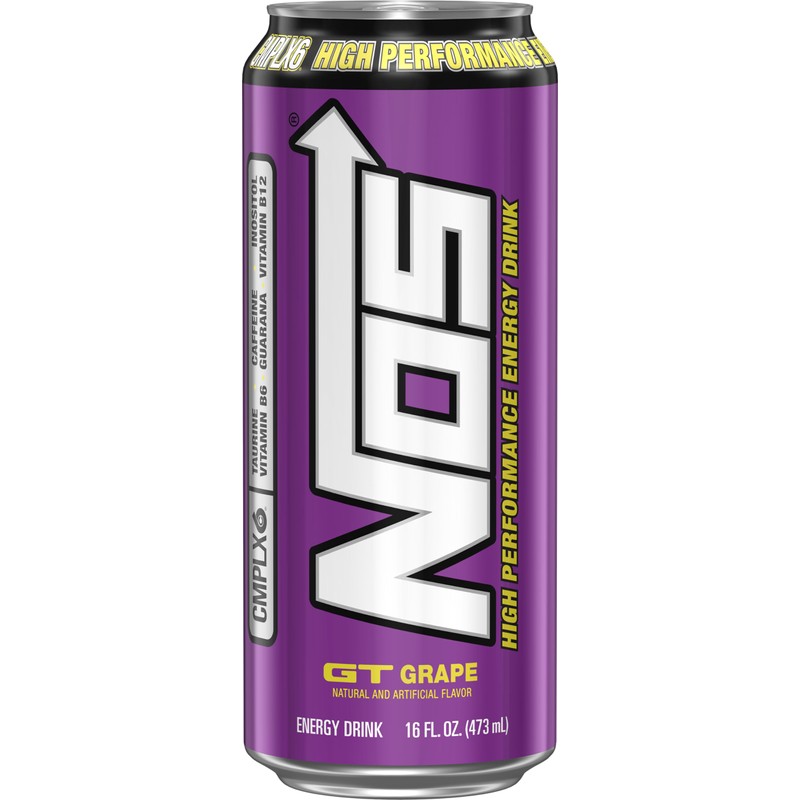 NOS GT Grape: High Performance Energy Drink. 16 Fl oz