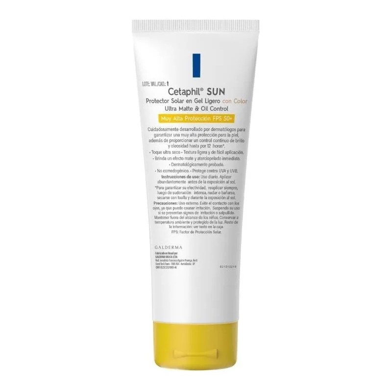 Pack Protector Solar Facial Cetaphil Gel Color Matte