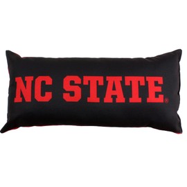 College Covers Solid Color Bolster Travel Pillow, 1 Count (Pack of 1), Nc State Wolfpack