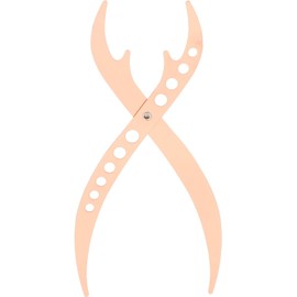 Naroote Regla Profesional de Proporción á para Cejas, Herramienta de Medición de Cejas Antioxidante, Regla de Marcado de Fácil de Usar para Bordadores, 1 Pieza, Portátil 3,5 X 14,5 X 0,4 Cm (oro
