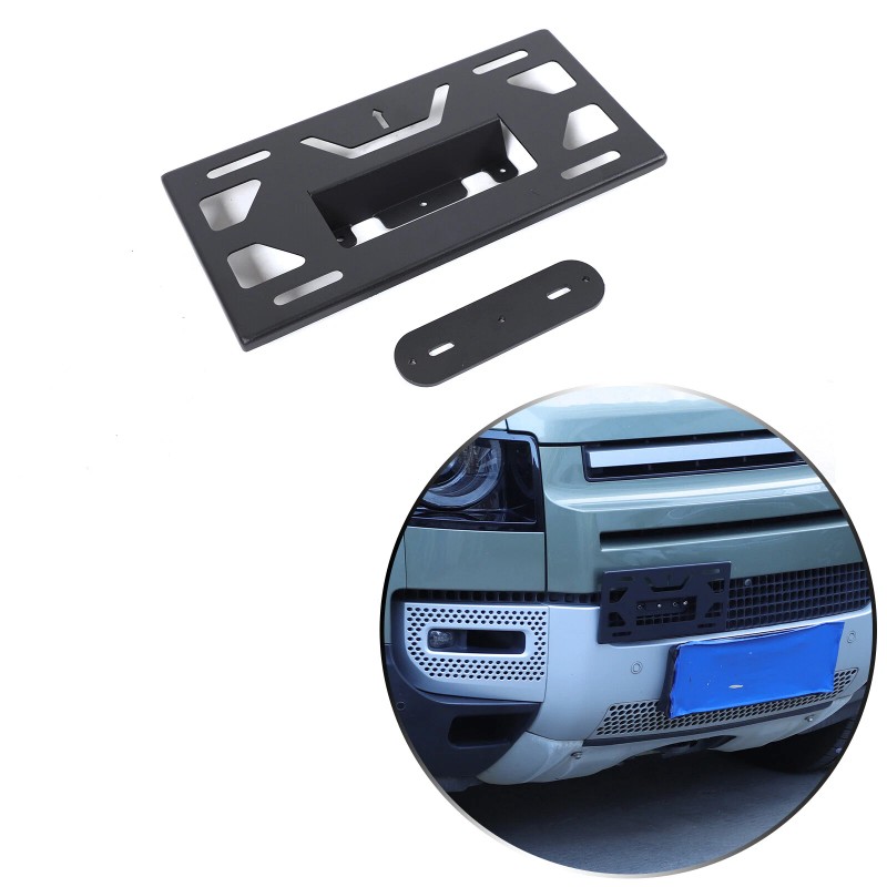 carpart2021 Front Bumper Tow Hook License Plate Mount Bracket For