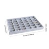 Wudygirl Earring Organizer Jewelry Tray for Drawer 13.7"x9.4" Gray