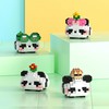 Fzjjyana Cute Panda Building Blocks (Set of 4) Panda Mini