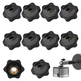 Nuqin Wing Bolts,10PCS M8 Wing Nuts Star,M8 Star Knobs Quick Release Bolts for Machinery Equipment Industrial Equipment,Female Knob Screws M8 Nuts(Black)