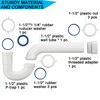 (1 Pack) Yariwiz White P Trap 1 1/2 Inch for