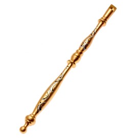 ILOVEMASKS Venetian Painted Handheld 12 Inch Mask Stick Handle - Gold