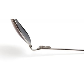 styleBREAKER 09020051 Unisex Half Rim Sunglasses with Rectangular Polycarbonate Lenses and Spring Hinge, Frame black / glass grey tinted