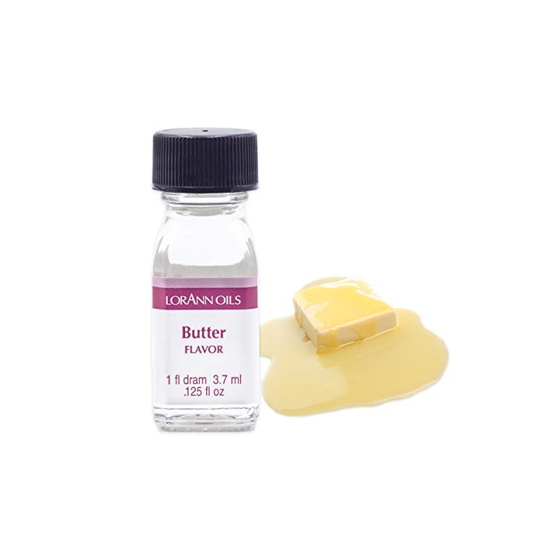 LorAnn Súper Fuerza Mantequilla Ron Sabor, 1 dram (0.0125 fl