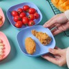 AQUGOO 10 Pcs Wheat Straw Plates, 5.5-inch Square Lightweight Unbreakable