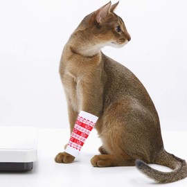 Dog Socks 4Pcs Knitted Dog Leg Warmers - Winter Warm Pet Dog Leg Socks Christmas Snow Print Pet Leg Hock Protector for Small Medium Dogs Cats Aquarium Plants Live