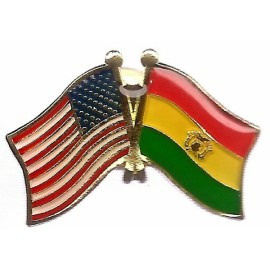 RFCO USA American Bolivia Country Friendship Flag Bike Motorcycle Hat Cap lapel Pin