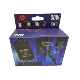 30w Universal Power Supply Reversible Polarity 3v-12v DC 30 watt 2.5 amp USB Port 8 Adapter Tips Center Tip Positive or Negative 5.5mm*2.5mm 5.0mm*2.1mm 3.5mm*1.35mm 4.0mm*1.7mm 2.35mm*0.7mm 1/8"