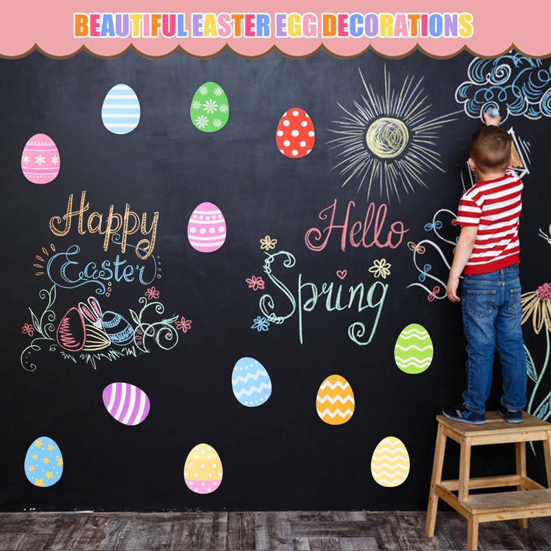 FOBSME 144 Pieces Mini Easter Egg Cutouts Small Paper Egg