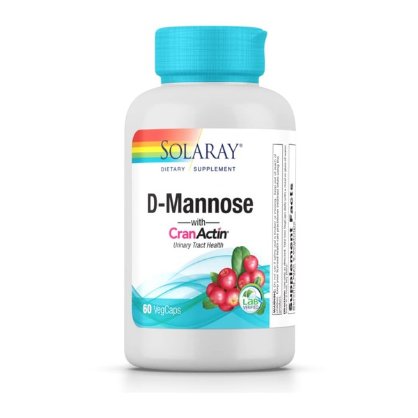 CranActin D-Mannose, Urinary Tract Health, 1,000 mg, 60 VegCaps, Solaray