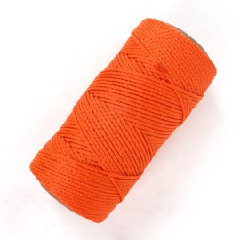 MERIANE Mason Line, 250 Ft #18 Braided Nylon String, Premium String for Masonry Jobs, Construction, Gardening, Net Making and Mending, DIY Projects, Fluorescent Orange
