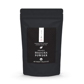 Organic Japanese Hojicha Powder - Premium First Harvest - Low Caffiene - USDA Certified - 100g (3.5oz) bag