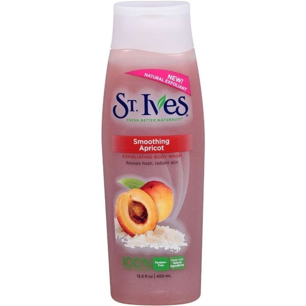 St Ives Body Wash 13.5 Ounce Smoothing Apricot (399ml) (6 Pack)
