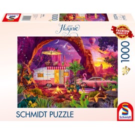 Schmidt Spiele 58574 Jeff Haynie Camping Paradise in the Desert 1000 Pieces Puzzle Multi-Coloured