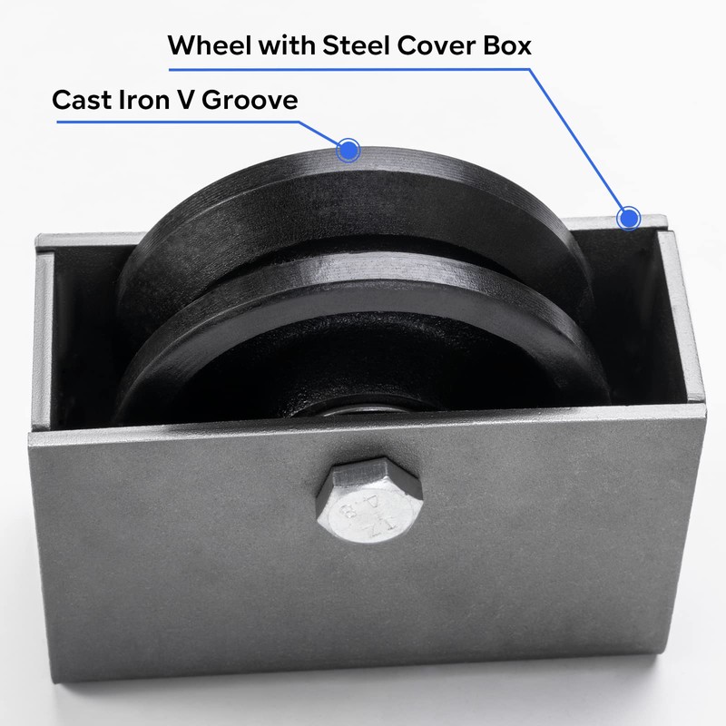 NINOSO 4"x 1.5" V Groove Wheel, Cast Iron Sliding Gate