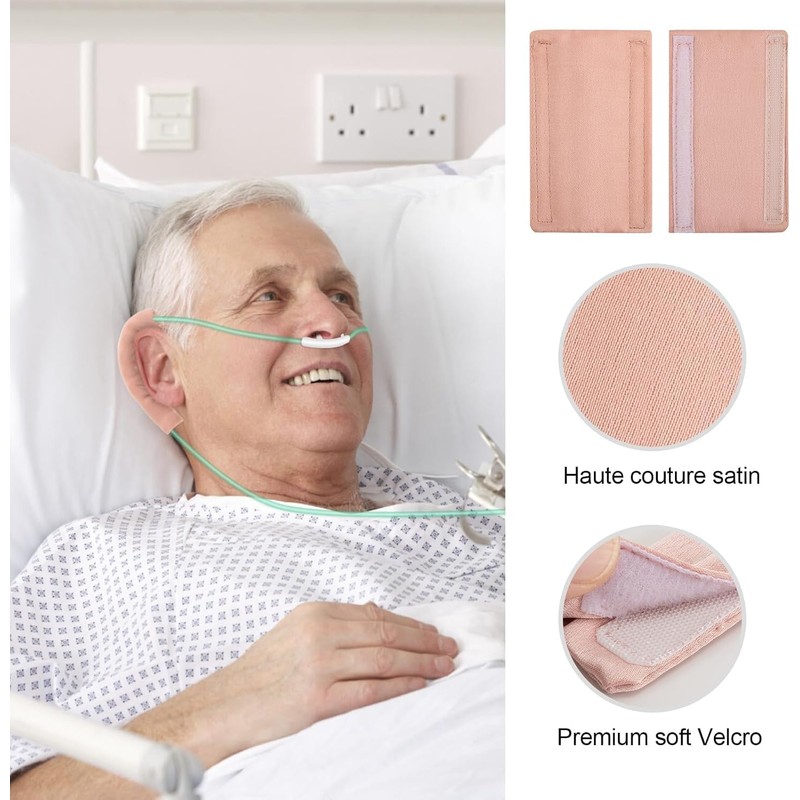 4 Pack Satin Nasal Cannula Ear Cushions Soft Nasal Oxygen
