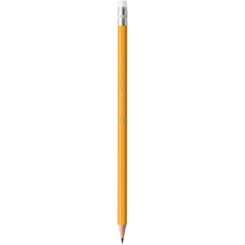 BIC Evolution Cased Pencil, #2 Lead, Yellow Barrel, 24-Count