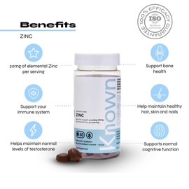 Zinc Gummies - 20mg 60 Vegan Gummies - Immunity Support, Hair, Skin & Nails Maintenance, Normal Fertility & Reproduction - Vegan Blackcurrant Flavoured Gummies for Men + Women (2)