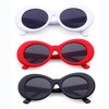 Laurinny Sunglasses Oval Clout Goggles for Women Men Trendy Cute