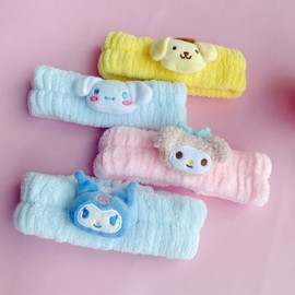 Kuromi Face Wash Headband Cute Cartoon Sanrio Hair Band Laurel Dog Couomi Makeup Facial 14 Curly Hair Magnolia Dog 20ea