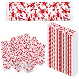 Siifert 250 Pcs BBQ Wet Wipes Individually Wrapped Pre Moistened Individual Hand Grill Wipes for Bbqs Barbecue Catering Restaurant Easter Summer Spring Hands Quickly(Lobster)