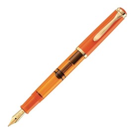 Pelikan Fountain Pen, F Fine Point, Classic Orange Delight M200 Limited Edition