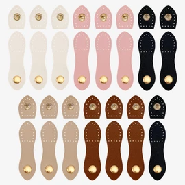 15 PCS Leather Snap Buckles Button Closures Sew On Leather Purse Hardware for Bag Making Snap Buttons for Leather Fasteners (Colorful)