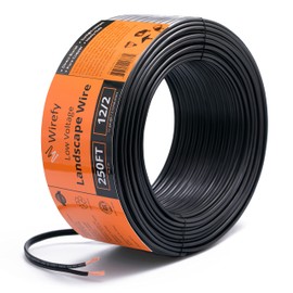 Wirefy Wirefy 12/2 Low Voltage Landscape Lighting Copper Wire - Outdoor Direct Burial - 12-Gauge 2-Conductor 250 Feet