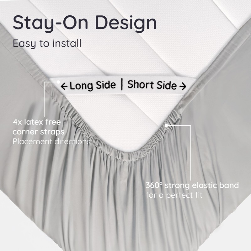 Bambaw 100% Viscose Derived from Bamboo Fitted Sheet Queen Size,