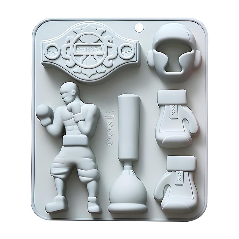 Molde de silicona para deportes de boxeo, diseño de cinturón