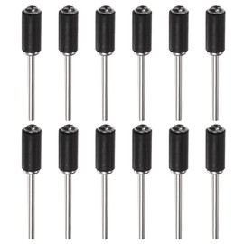 HARFINGTON 12pcs 1/4 Inch Sanding Drum Rubber Mandrels 2.35mm Shank Sanding Sleeve Holder for Drum Sander Rotary Grinder