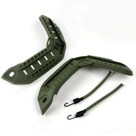 H World Shopping Airsoft Tactical Maritime Helmet Side Rail Set Guide Accessories for Flashlight OD