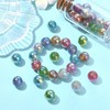 Ipotkitt 35 pcs 7 Colors UV Plating Iridescent Round Resin