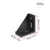 sourcing map Inside Corner Bracket Gusset, 80mm x 80mm for
