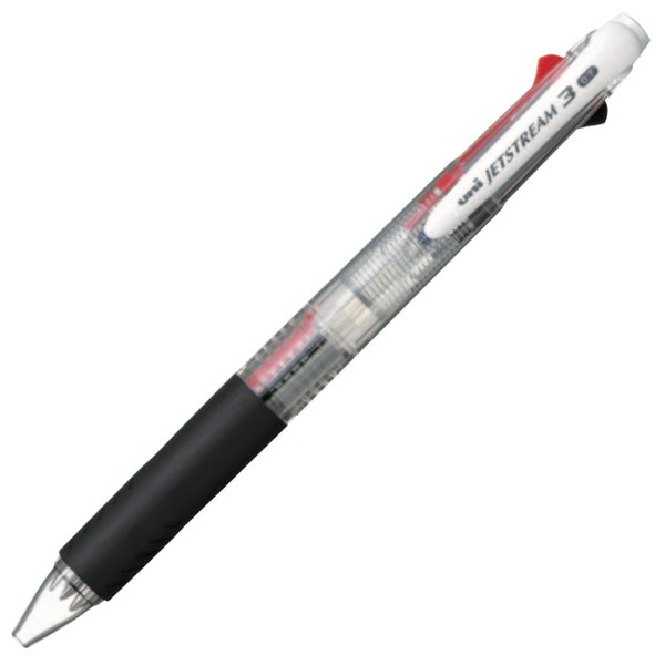三菱鉛筆 3色ボールペン ジェットストリーム 0.7 透明 書きやすい SXE340007.T