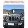 Summleaf Locking Hood Latches with Keys for Jeep Wrangler JL