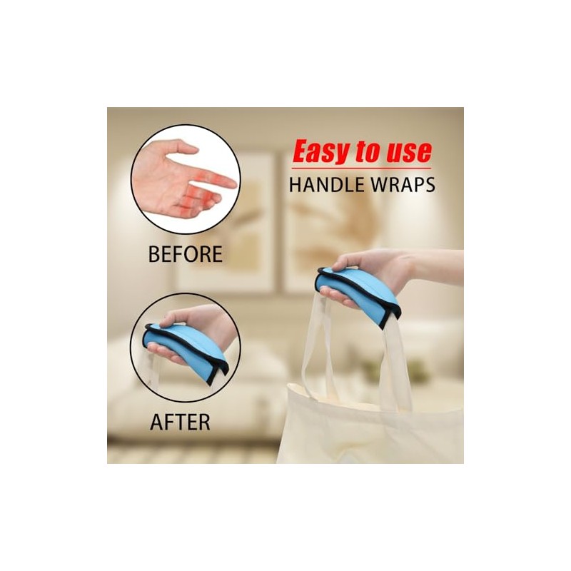JAKOUE 2pcs Blue Luggage Handle Covers - Soft Suitcase Handle