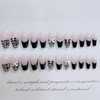 24 Piece Set Nail Tip, Black Nail Tip, Trapezoid Style,