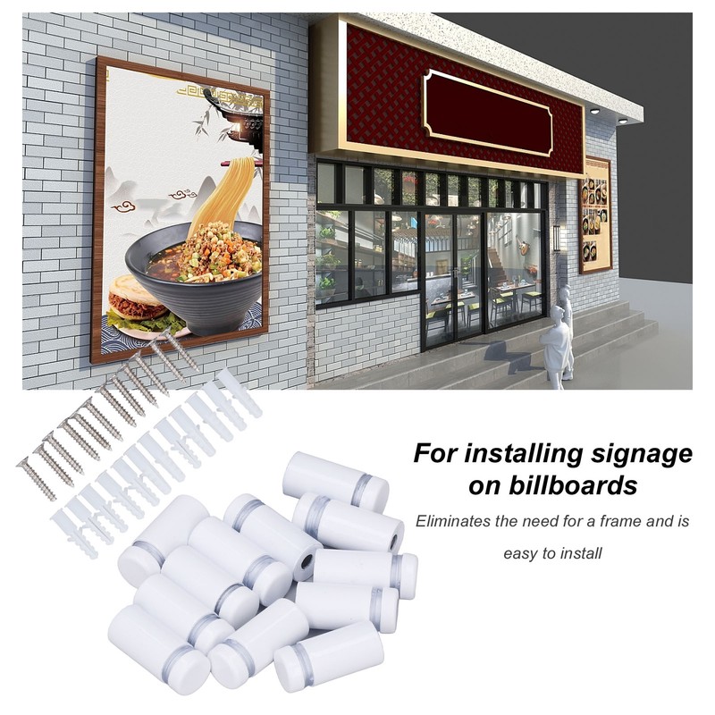 12Pcs Wall Mount Standoff Screw Stainless Steel Mounting Screw for